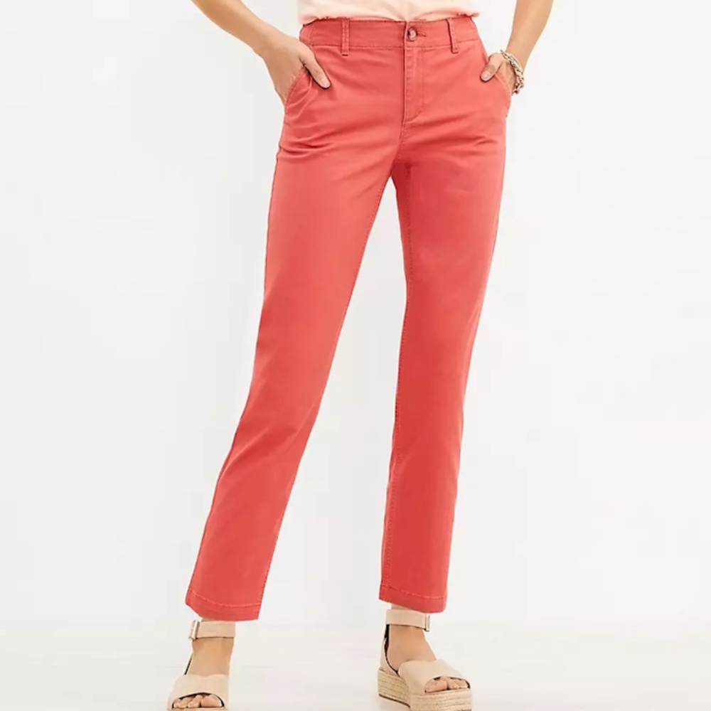 New With Tags NWT Ann Taylor LOFT Monroe Slim Leg Chino "The Slim" Pants Size 8